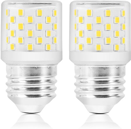 KUNKA E26 Ampoules LED équivalentes à 50W, ampoules Edison, A19 à culot moyen, culot à vis E27 E26 universel pour réfrigérateur, lustre, ventilateur de plafond (Blanc Froid 6000K, Lot de 2)