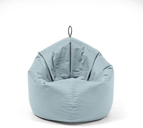 Nadimaideal Sitzsack 2 in1 Funktionen für Kinder, Teenager & Erwachsene | Indoor & Outdoor | Gaming Sitzsack -Komfortabler Beanbag | Füllung EPS Perlen (Grau, L -Durchmesser: 125 cm)