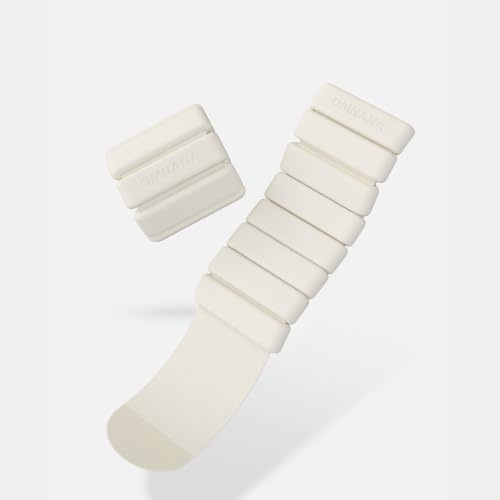 OMNANA Gewichtsmanschetten aus Silikon (2x0,5 kg oder 2x1 kg) – Knöchelgewichte & Handgelenkgewichte für Fitness, Yoga, Pilates & Physiotherapie – Ankle Weights für Joggen, Aerobic & Krafttraining