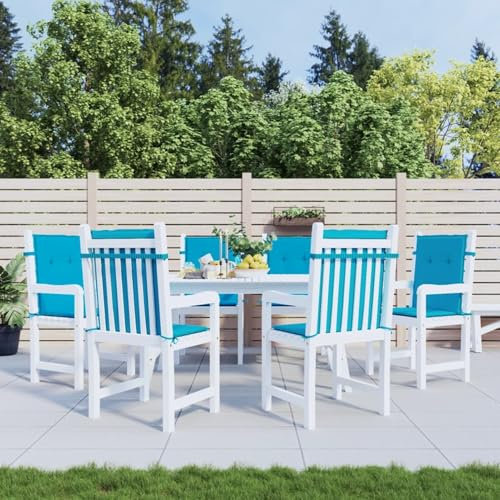 Xichuzi Gartenstuhlauflagen für Niedriglehner 6 STK. Blau 100x50x3 cm, Sitzauflagen Gartenmöbel, Gartenstuhlauflagen, Hochlehner Auflagen, Auflagen Hochlehner, Stuhlauflagen - 314135