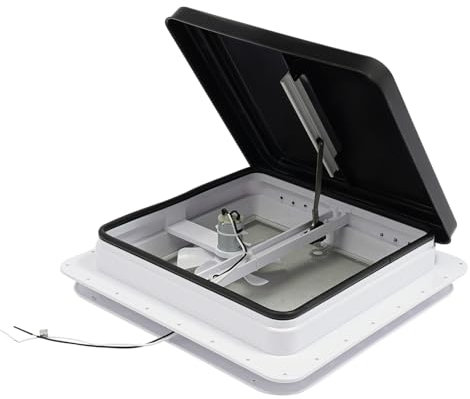 WooDerson Finestra per tetto di ventilazione, 42 x 42 cm, per roulotte o camper, con apertura da 14 x 14 pollici