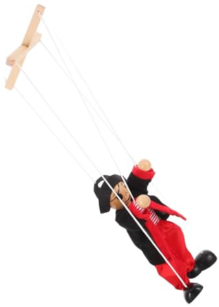 BESPORTBLE Marionettenpuppe Aus Holz Mit Piratenfigur Für Junge Mädchen Und Erwachsene Zum Hängen Tür Spielzeug Für Puppentheater Und Interaktive Aktivitäten