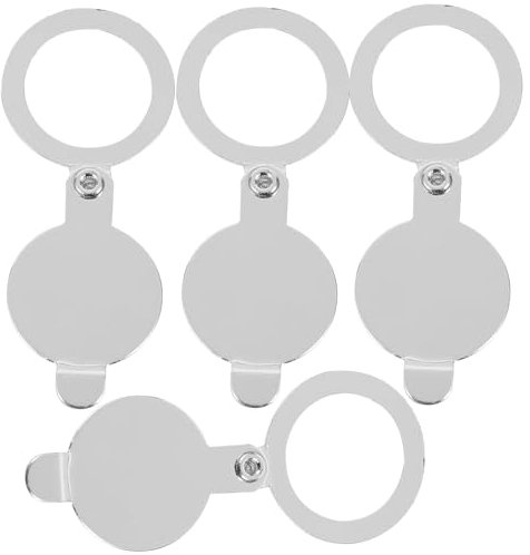 DIYEAH 4pcs Copper Door Peephole Covers Privacy Protector Chrome Finish Apartment Door Eye Viewer Hole Cover Plate for Home Security