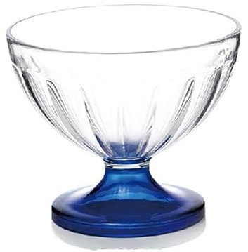 XIEHYA Glasskål 2 st 250 ml klar glasskål för efterrättskvarn skaka bägare glas präglad glasskopp genomskinlig salladskopp för glass efterrätter (blå)