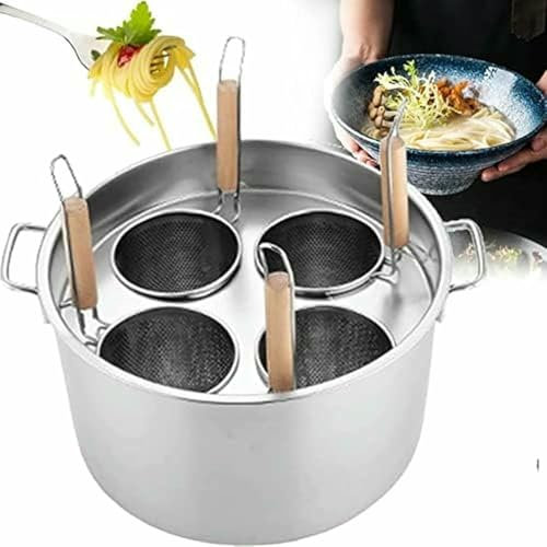 ERSINIAN Pentola per la Cottura della Pasta in Acciaio Inossidabile con cestello scolapasta, Set per la Cottura della Pasta e delle tagliatelle, per la Cucina di casa