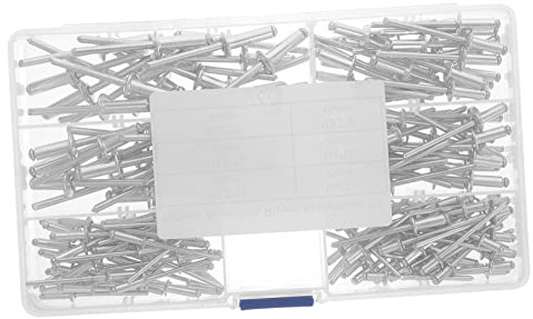 Alipis 1 Scatola Kit Assortito Rivetti Alluminio Rivetti Ciechi per Design Professionale e Eccellente Confezione Pratica per Riparazioni e Fai da Te