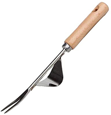 Didiseaon Fork per Rimozione Dente Leone e Attrezzo Manuale Inossidabile per Diserbo Ergonomico Legno per Estirpare Erbacce e Giardinaggio
