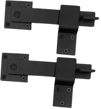 Operitacx 2sets Chiavistelli Per Porte Scorrevoli in Acciaio Al Carbonio Kit Di Fermagli Per Cancelli Da Giardino Serrature Per Porte Da Per Bagno Accessori Resistenti Agli Agenti