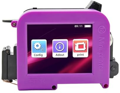 JCKJWL Mini impresora portátil para etiquetas con fecha de fabricación, código QR, embalaje de tapas de botella, máquina de codificación resistente a la luz Impresión multiformato(Printer-1 Ink)