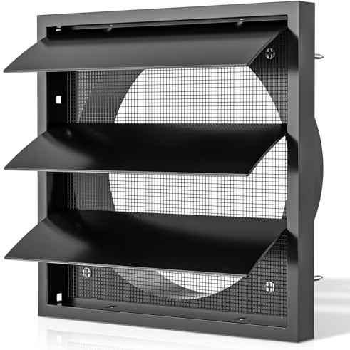 HG Power 100mm Air Vent Cover Gravity Grille Louvred for Ventilation | 4 inch ABS Wall Vent with Flyscreen Tumble Dryer, Extractor Fan, Garage, Bathroom, Kitchen, Outside Wall, White