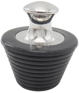 LIXSAZSE Bouchon de baignoire de poignée d'acier inoxydable d'application large pour la baignoire salle bains bouchon d'évier salle bains Gel silice, en silicone noir