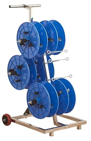 Cable Reel Holder And Dispenser,Stainless Steel Wire Spool Rack - Heavy-Duty Cable Reel Holder & Dispenser for Industrial, Electrical, Retail Storage & Display (Color 4, Style 2)