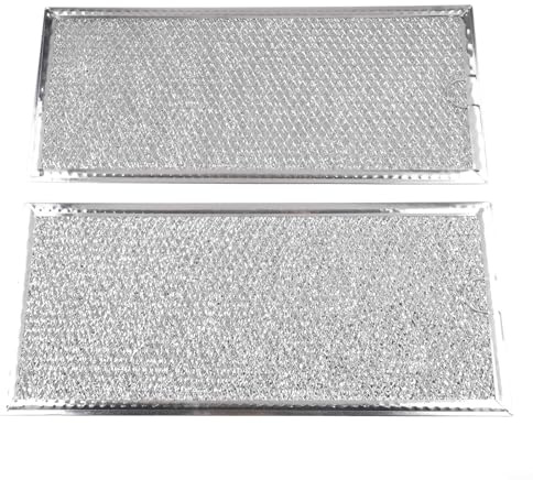 Filtre à graisse en aluminium pour four à micro-ondes 33,3 x 14,5 cm, maille métallique réutilisable pour réduire la fumée nocive et la brume de cuisson, compatible avec W10208631A et WB06X10596