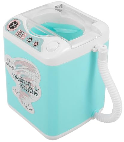 Parliky Kleiner Waschmaschine für Elektrische Kinderwaschmaschine aus Kunststoff Realistische Kleiner Waschmaschine zum Reinigen von Make Up Schwämmen Rollenspiel Haushaltsgerät
