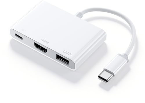 Itharon Adattatore USB-C a HDMI, con porta di ricarica 100W e Hub USB 3.0, Adattatore HDMI Compatibile con iPhone 15/16/17, Plug & Play