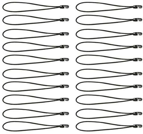 Tenditori elastici con ganci, 10 cm, colore nero, tenditore per pantofole, con gancio elastico, per tende, bandiere, campeggio, giardino, fissaggio rapido e solido
