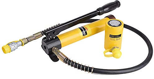 Manuelle Hydraulikpumpe, CP-180 Hydraulik Handpumpe + 10T Hydraulischer Wagenheber Stahl Hebegriff Werkzeug für Autoreparaturen