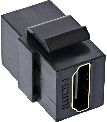 InLine 76202M HDMI Keystone Snap-In Insert 4K/60Hz, HDMI A Hembra/Hembra, Negro