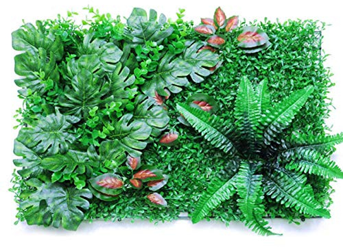 Extrawish Pflanzenwand Künstliche Pflanzenheckenplatte, 40x60CM Matte Mit Künstlichen Pflanzen UV-geschützter Sichtschutz Faux Plant Wall Hintergrund Für Garten Garten Hinterhof Hochzeitsdekoration
