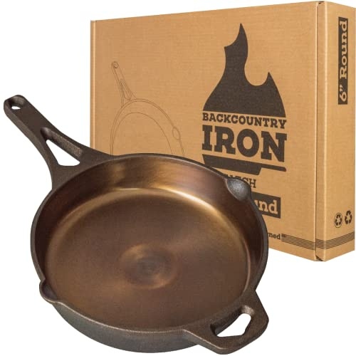 Backcountry Iron 15,2 cm glatte Wasatch vorgebrannte runde Gusseisenpfanne