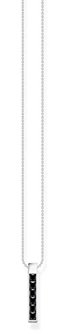THOMAS SABO Kette schwarze Steine silber 925 Sterlingsilber, Geschwärzt