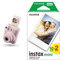 Fujifilm instax Mini Appareil Photo instantané 12, Rose Fleuri & Fujifilm instax - Twin Films pour Mini - 86 x 54 mm - 10 Feuilles x 2 Paquets = 20 Feuilles