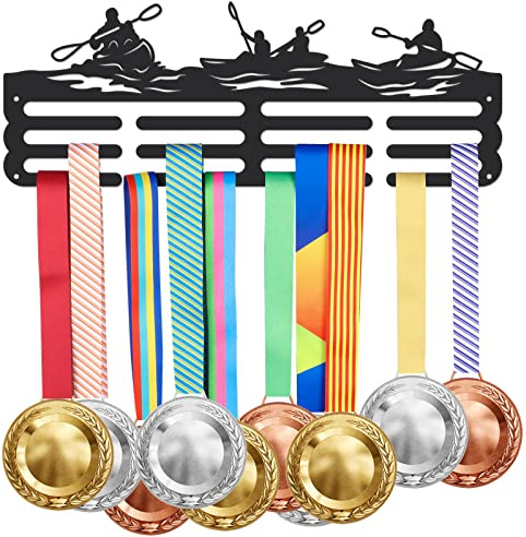 SUPERDANT Kajak Medaillen Aufbewahrung Für Wassersport Medaillen Halter Männliche Eisen Wandhaken Medaille Aufhängedekor Auszeichnungen Medaillenhalter Wandbehang Geschenke für Sportler Kinder