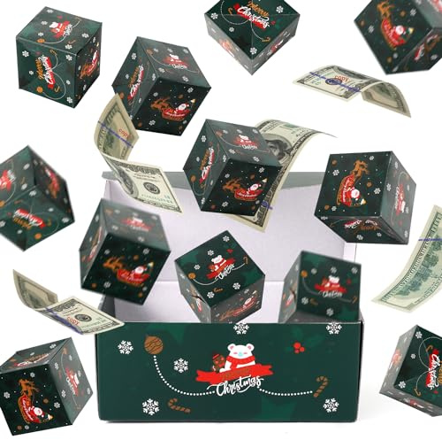 12 Piezas Cajas de Regalo Sorpresa, Navidad Caja de Regalo Explosión Cajas de Regalo Pop Up Caja de Cumpleaños Sorpresa para Navidad Cumpleaños (Verde)