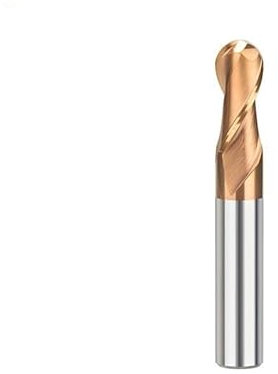 1 Stücke Hartmetall Kugelfräser CNC Fräser 2 Flöten Kugelfräser R0.5-R8.0 Hartmetallfräser Titanbeschichtung Spiralschaftfräser(R1.0x4x50L)
