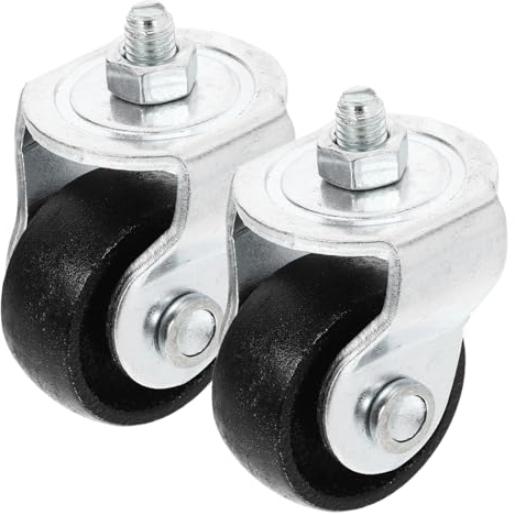 Beatifufu Lenkrollen Räder für Hydraulische Wagenheber 2 Stück 2-Tonnen Schwenkrad Stahl Ersatzrad Zubehör für Bodenheber Autozubehör Einfache Montage für Garagenwagenheber