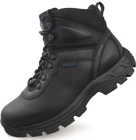 QUNLON Bottes de Randonnée Homme Imperméable Chaussures de Trekking Promenades pour Homme Antidérapant Chaussures Montantes de Randonnée homme Chaussures de Travail en Plein Air Anti-crevaison-39EU