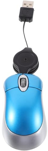 Uonlytech Souris Optique USB à Cordon Rétractable pour PC et Ordinateur Portable, Compacte et Ergonomique, Usage Professionnel et Voyage, Compatible Systèmes Populaires, Couleur Aléatoire,