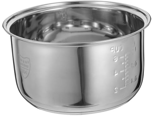 Réservoir Intérieur du Cuiseur à Riz 3l en Acier Inoxydable Argenté | Cuiseur de Riz 3l, Accessoires pour Cuiseur à Riz Électrique, Usage la Cuisine et Bureau