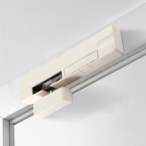 Hydraulic Door Buffer Damper for Safe and Silent Closing of for Wooden Doors Easy Installation (White-Left)