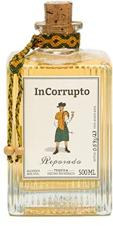InCorrupto Reposado Tequila – 100% Blaue Weber-Agave, 6 Monate gereift in double-used Fässern (Bourbon und Rotwein), Premium-Tequila aus Mexiko, 40% Vol., 0,5 l – Weich & ausgewogen