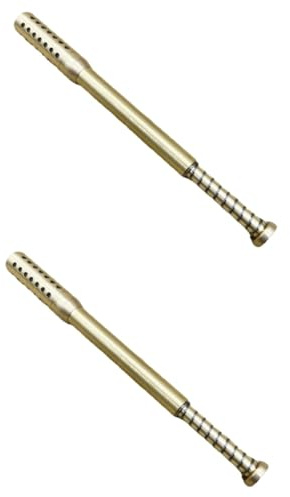 SAFIGLE 2 Piezas palo de moxibustión cálido llave cuerpo calefacción Gancho palos varilla de masaje moxas palo de moxas de masaje moxas sticks para moxibustión latón Golden