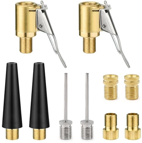 FL HUA Kit d'Adaptateurs de Valve pour Gonflage, Embout de Gonflage et Adaptateur de Pompe à Vélo, Compatible avec Presta, Schrader, Voitures, Vélos, Ballons et Objets Gonflables