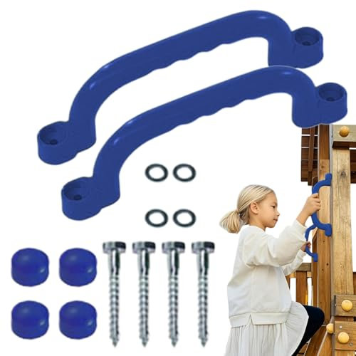 Dopsyesn Klettergriffe, Sichere Haltegriffe 2 Stück, Wetterfeste Verstärkte Stangen Wiederverwendbar Für Klettern Garten Schule Park Spielplatz Outdoor