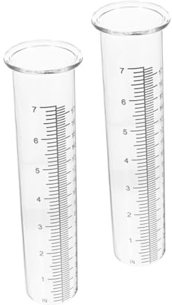 Veemoon Regenmesser 2 Stück 21cm Glas Testrohr Mit Lesbaren Markierungen Für Garten Und Hof Zur Genauen Wassermessung Im Außenbereich