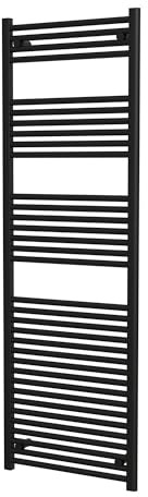 Schulte Sonora Design-Heizkörper 180 x 60 cm Mattschwarz, 997 Watt, Pulverbeschichteter Stahl-Heizkörper für Zentralheizung, Moderner Bad- & Wohnraumheizkörper mit Wandhalterung