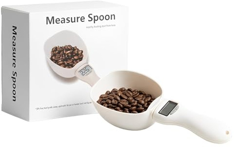 Digital Measuring Spoon, Electronic Measuring Spoon Scale, High Precision Food Scale with LCD Display, ABS Kitchen Measuring Spoon for Grams, Ounces, ml & Cups