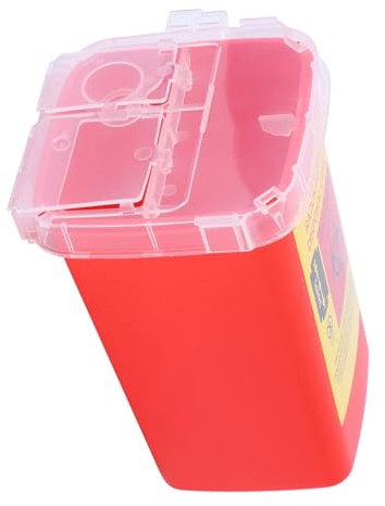 Contenitore per Lamette da Barba 1 Pezzo in Abs Rosso | Barbershop e Riciclo, Leggero e Facile da Usare, Box Dispenser per Smaltimento Ordinato