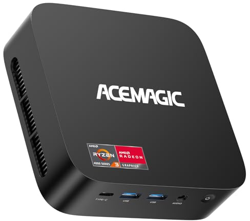 ACEMAGICIAN K1 Mini PC AMD Ryzen R2544(jusqu'à 3,7 GHz),16Go DDR4 512Go SSD