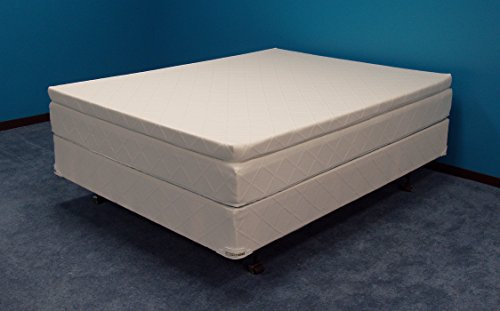 Strobel Organic Street Sense Softside Waterbed with Water Tube System 4 Fill, with 3 Natural Latex Foam Pillowtop, Top Only, King
