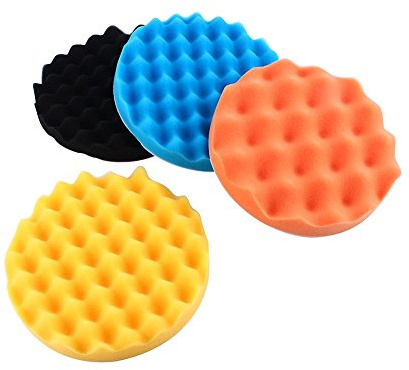 4 pezzi tamponi per lucidatura spugna, Keenso 7 '' auto schiuma ceretta lucidatura ceretta tampone lucidante pad set