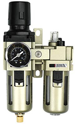 Nuovo separatore d'acqua Riduttore di pressione Regolatore d'aria compressa per compressore d'aria compressa, filtro da 1/4 di pollice e nebbie d'olio con coperchio a coppa