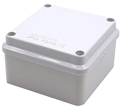 Elektrisk kopplingsbox, IP55 väderbeständig elektrisk inhägnad projekt instrumentfodral, reserverat hål projektlåda (1 st - 100 x 100 x 70 mm)