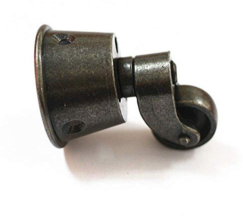 Runde Möbelrolle aus massivem Messing, 4,6 cm, Vintage-Stil, mit Drehgelenk, Braun