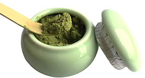 Artcome Matcha Ceramic Powder Caddy for Traditional Japanese Tea Ceremony, Green