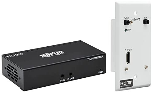HDMI over Cat6 Extender Kit, Box Transmitter/Wall Plate Receiver, 4K 60 Hz, 4:4:4, IR, PoC, HDR, HDCP 2.2, 230 ft. (70.1 m)